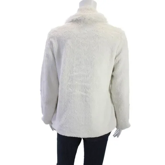 Patagonia Women White Zip Long Sleeve Jacket Size XS - Picture 3 of 5